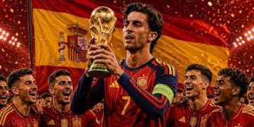 La selección de España celebra la conquista de la Copa Mundial de la FIFA 2026 tras vencer 1-0 a Argentina en la prórroga con un gol de Ferran Torres, logrando su segundo título mundial bajo la dirección de Luis de la Fuente.