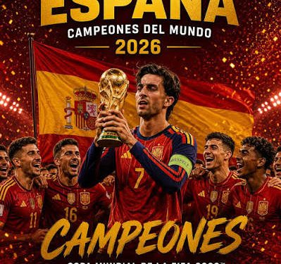 La selección de España celebra la conquista de la Copa Mundial de la FIFA 2026 tras vencer 1-0 a Argentina en la prórroga con un gol de Ferran Torres, logrando su segundo título mundial bajo la dirección de Luis de la Fuente.